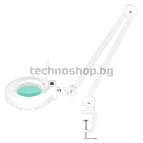 Лампа лупа с държач на винт - бяла LED S5