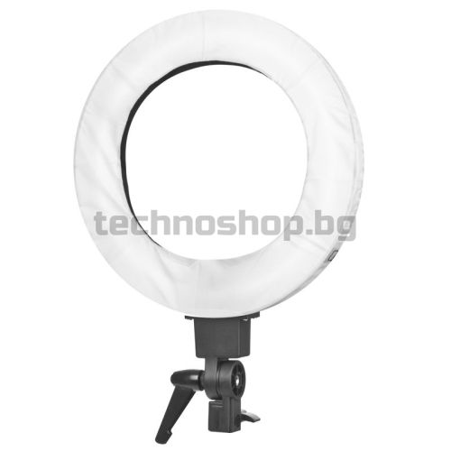 Лампа с форма на пръстен на поставка - бяла 12" 35W