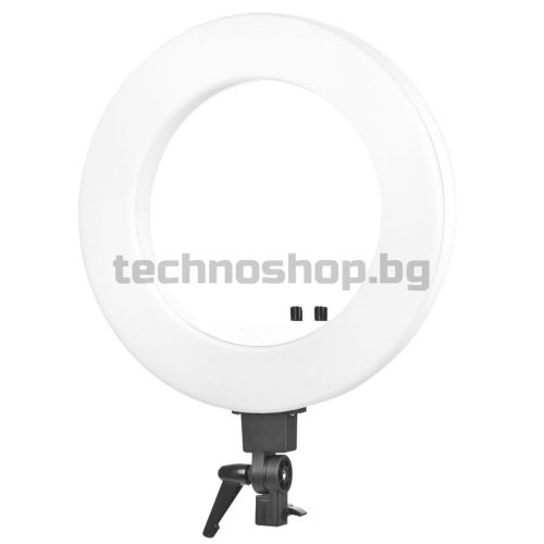 Лампа с форма на пръстен на поставка - бяла 18" 48W LED