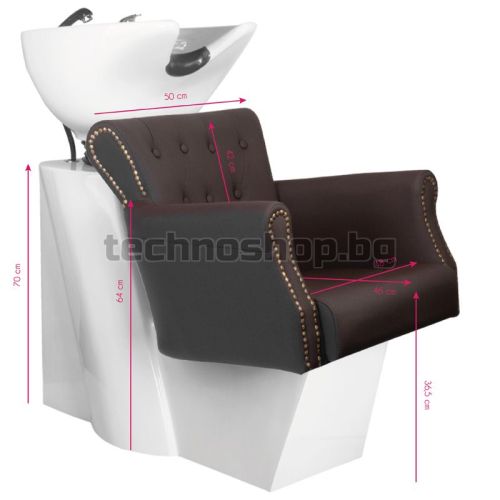 Стол със система за измиване на косата - кафяв Hair System BER8183