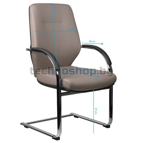 Козметичен стол - светло сив Rico 711С
