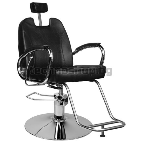 Бръснарски стол - черен Hair System HS44