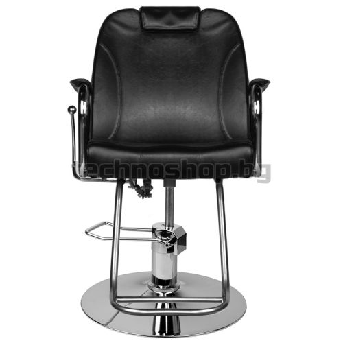 Бръснарски стол - черен Hair System HS44