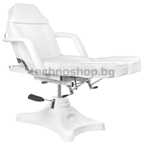 Хидравличен козметичен стол - бял A-234C Pedi