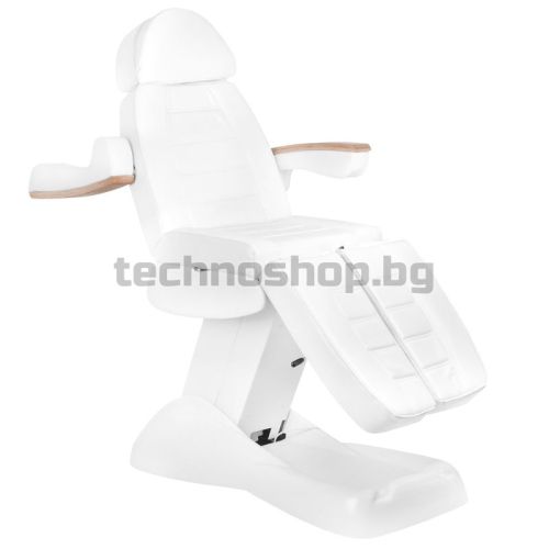 Електрически козметичен стол с 3 мотора - бял Lux Pedi
