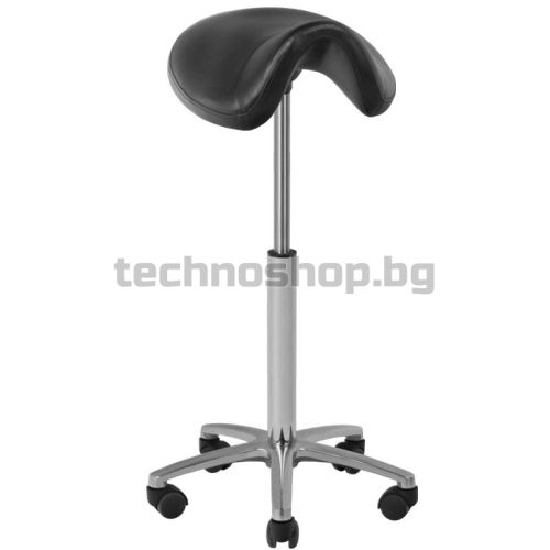 Висок козметичен/фризьорски стол - черен 001B