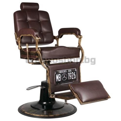 Бръснарски стол - кафяв Gabbiano Boss Bros