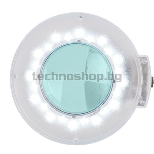 Лампа лупа с поставка и възможност за регулиране на светлината - бяла LED S5