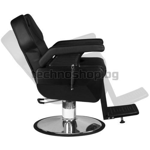Бръснарски стол - черен Hair System New York