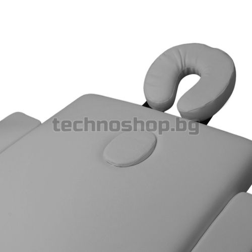 Сгъваема алуминиева масажна кушетка с 3 секции - сива 