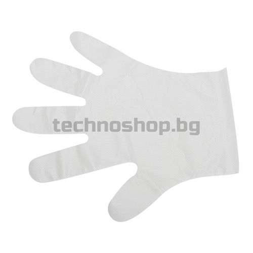 Ръкавици за еднократна употреба, 10 гр. 27 x 24 см. - Размер M, 100 броя в пакет