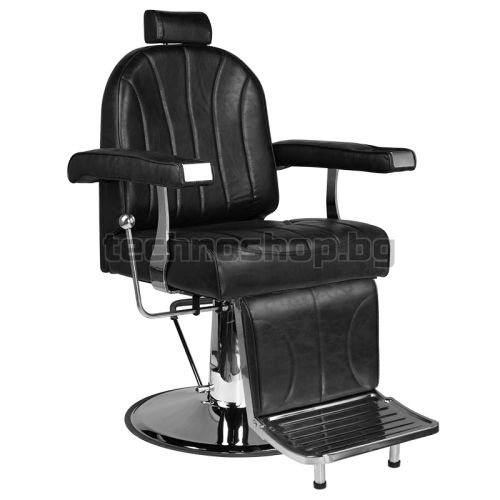Бръснарски стол - черен Hair System SM138 
