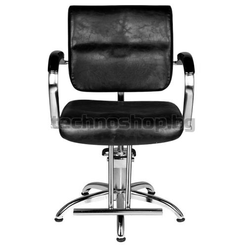 Фризьорски стол - черен Hair System SM361 