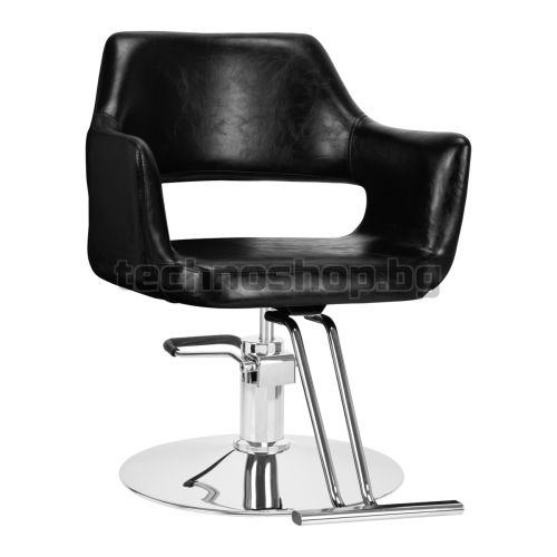 Фризьорски стол - черен Hair System SM339 
