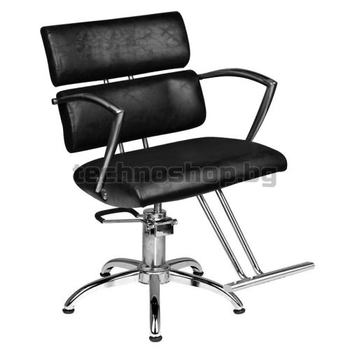 Фризьорски стол - черен Hair System SM362-1 