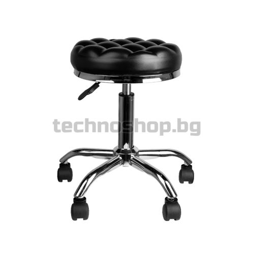 Козметичен/фризьорски стол с мека възглавница - черен АМ-302