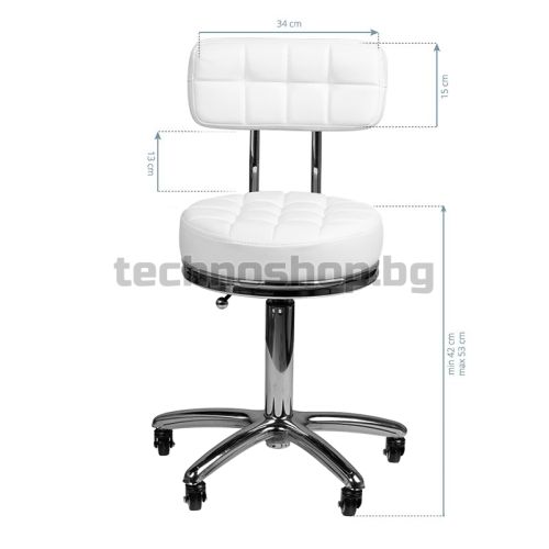 Козметичен стол - бял AM-877
