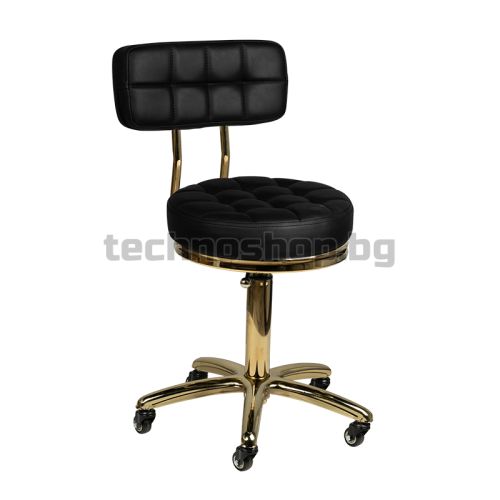 Козметичен стол - златен/черен AM-961