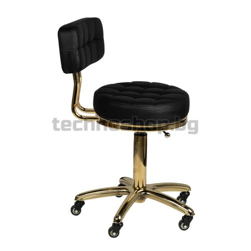 Козметичен стол - златен/черен AM-961
