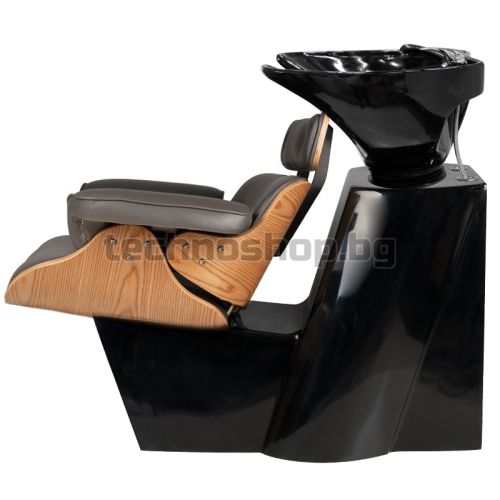 Фризьорски стол със система за измиване на коса - кафяв Gabbiano Florence