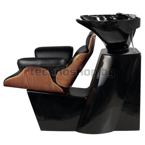 Фризьорски стол със система за измиване на коса - черен орех Gabbiano Florence
