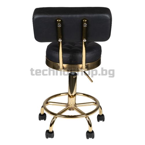 Козметичен стол - златно/черен AM-830