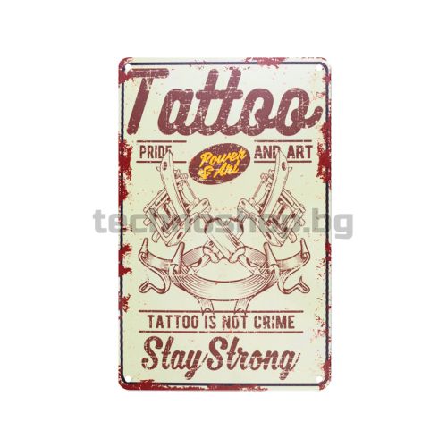 Декоративна табела за студио за татуировки TA109