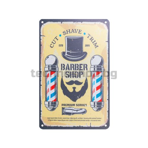 Декоративна дъска за бръснар California Barber Only For Man - B018
