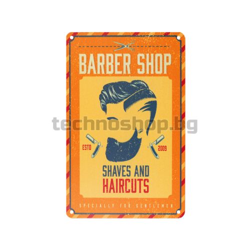 Декоративна дъска за бръснар Barbershop Shaves And Haircuts - B056