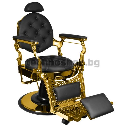 Бръснарски стол - златно/черен Gabbiano Giulio