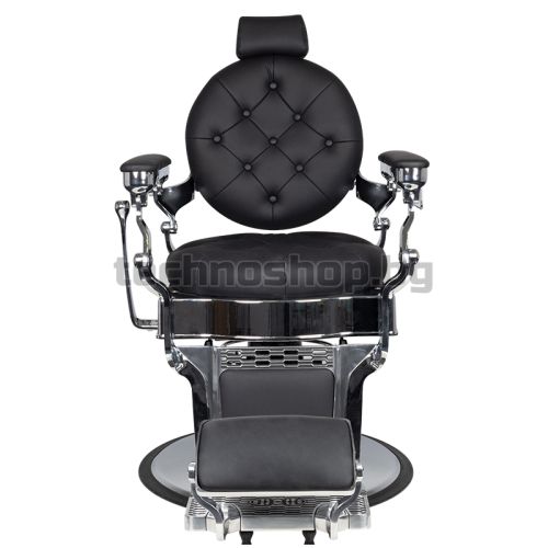 Бръснарски стол - сребристо черен Gabbiano Claudius