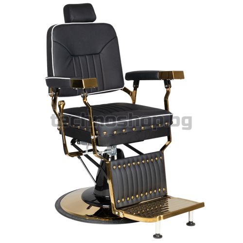 Бръснарски стол - златно/черен Gabbiano Filippo