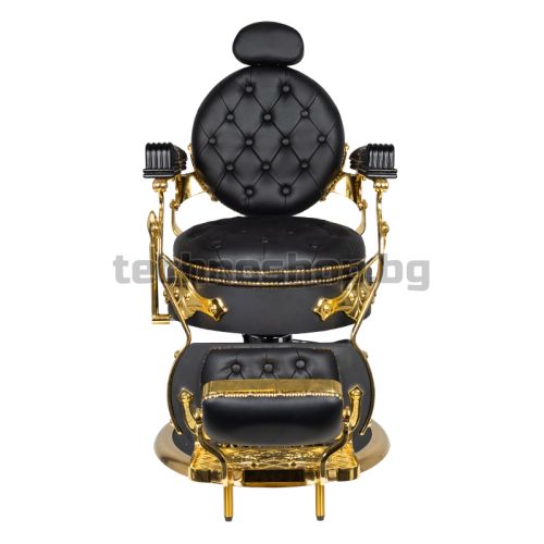 Бръснарски стол - златен/черен Gabbiano Cesare