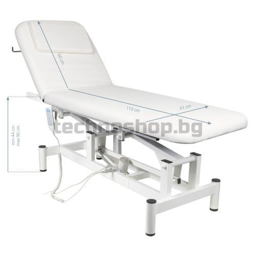Електрическо легло за масаж с 1 мотор - бяло Azzurro 079