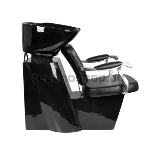 Фризьорски стол със система за измиване на коса - черно Gabbiano Мolise