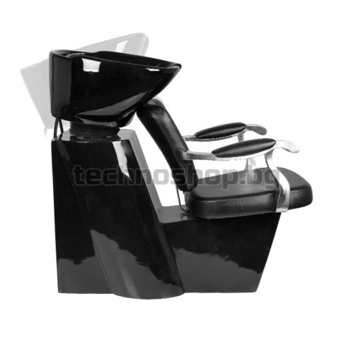Фризьорски стол със система за измиване на коса - черно Gabbiano Мolise