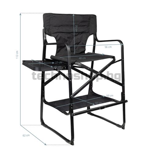 Сгъваем стол за грим - черен AL124