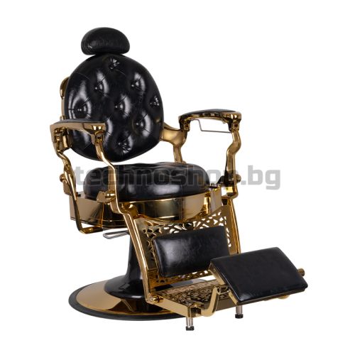 Бръснарски стол - златен/черен Gabbiano Tito