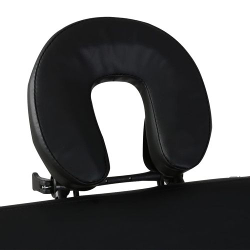 Дървена масажна кушетка с 4 сектора - Черен цвят