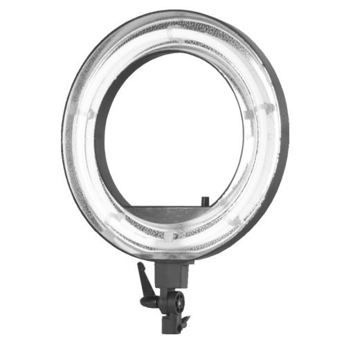 Лампа с форма на пръстен на поставка - черна 18" 55W