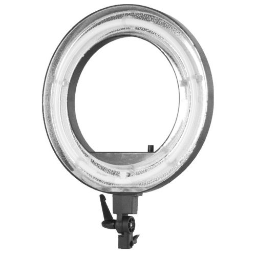 Лампа с форма на пръстен на поставка - черна 18" 55W