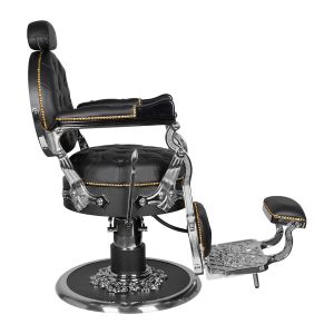 Бръснарски стол - сребристо черен Gabbiano Cesare