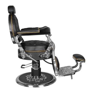Бръснарски стол - сребристо черен Gabbiano Cesare