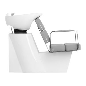 Фризьорски стол с апарат за измиване на коса - сив Gabbiano Porto