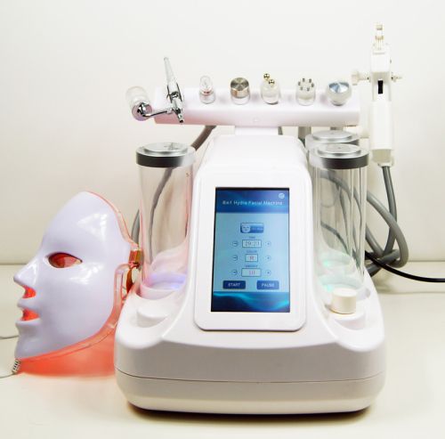 Апарат 8в1 - Водно дермабразио, Биолифтинг, RF, Ултразвук, Криотерапия, LED маска за фотонна терапия и безиглен мезопистолет