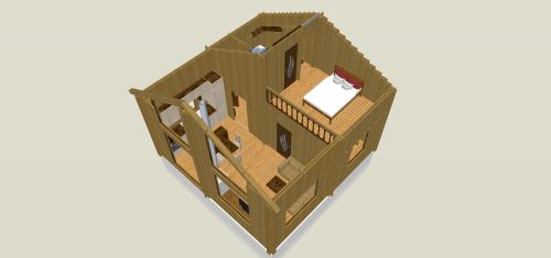 дървена сглобяема къща