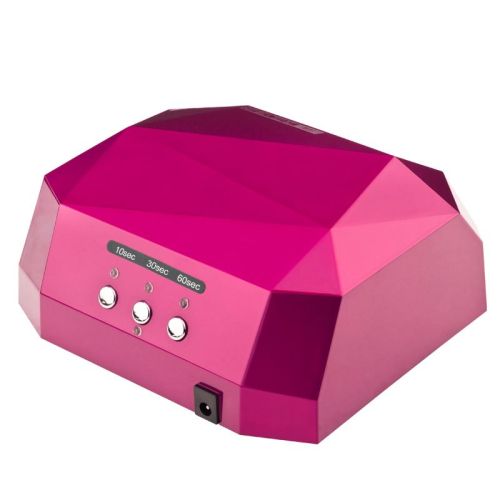 Козметична лампа за изсушаване на лак с таймер и сензор - розова Diamond UV LED CCFL 36W