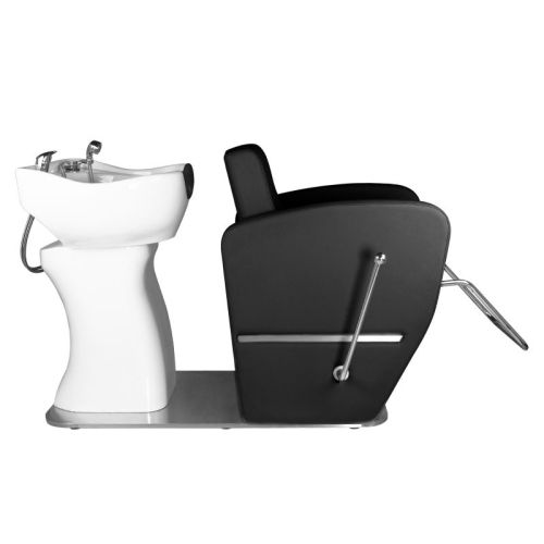 Фризьорски стол с апарат за измиване на коса - черен Gabbiano Bari