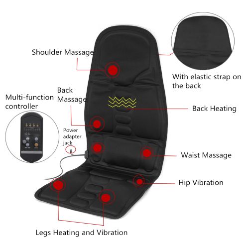 Масажна седалка с подгряваща функция и дистанционно - за дома или автомобила