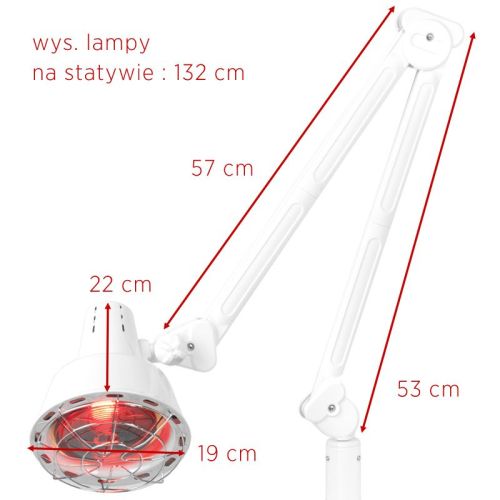 Инфрачервена лампа за топлинна и светлинна терапия на поставка Sollux 6102 